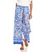 Karen Kane Floral Paisley Printed Cotton Pants, Color:Floral Paisley - Image 1