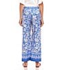 Karen Kane Floral Paisley Printed Cotton Pants, Color:Floral Paisley - Image 2