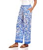 Karen Kane Floral Paisley Printed Cotton Pants, Color:Floral Paisley - Image 3
