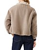 Karen Kane Herringbone Chenille Faux Fur Trim Shawl Collar Zip Front Bomber Jacket - Image 2