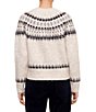 Karen Kane Jacquard Crew Neck Long Sleeve Button Front Cardigan Sweater - Image 2