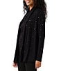 Karen Kane Jersey Sequin Open Front Long Sleeve Drape Cardigan - Image 3