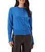 Karen Kane Knit Crew Neck Long Sleeve Button Front Cardigan - Image 1