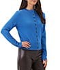 Karen Kane Knit Crew Neck Long Sleeve Button Front Cardigan - Image 3