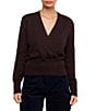 Karen Kane Knit V Neck Long Sleeve Wrap - Image 1
