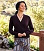 Karen Kane Knit V Neck Long Sleeve Wrap - Image 4