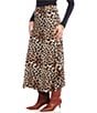 Karen Kane Leopard Print Pull-On A-Line Midi Skirt, Color:Leopard - Image 3