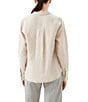 Karen Kane Linen Point Collar Long Sleeve Button Front Shirt - Image 2