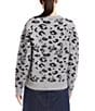 Karen Kane Metallic Wool Blend Animal Print Crewneck Sweater, Color:Gray/Black - Image 2
