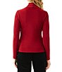 Karen Kane Metallic Knit Crossover Neck Long Sleeve Side-Shirred Top - Image 2