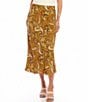 Color:Paisley - Image 1 - Paisley Print Bias Cut A-Line Midi Skirt