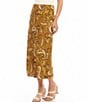 Color:Paisley - Image 3 - Paisley Print Bias Cut A-Line Midi Skirt