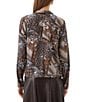 Karen Kane Patchwork Twill Bow Neck Long Sleeve Top - Image 2