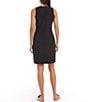 Color:Black - Image 2 - Petite Size Carolyn Stretch Knit Scoop Neck Sleeveless Sheath Dress