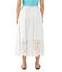 Karen Kane Petite Size Cut-Out Embroidery Pull-On Midi Skirt - Image 2