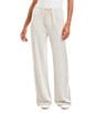 Karen Kane Petite Size French Terry Drawstring Wide-Leg Coordinating Sweat Pants, Color:Heather - Image 1