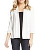 Color:Off White - Image 1 - Petite Size Molly Soft Jersey Knit Open Front Cardigan