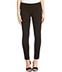 Color:Black - Image 1 - Petite Size Straight Leg Pull-On Piper Pants