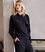 Karen Kane Petite Size Soft Modal Knit Embellish Hoodie Long Sleeve Pullover Coordinating Sweatshirt - Image 5