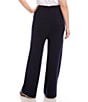 Karen Kane Plus Size Contrast Wide Leg Pull-On Coordinating Sweater Pants, Color:Navy/Cream - Image 2