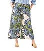 Karen Kane Plus Size Coordinating Island Palms Drawstring Ankle Pants - Image 1