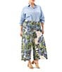 Karen Kane Plus Size Coordinating Island Palms Drawstring Ankle Pants - Image 3