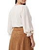 Karen Kane Plus Size Crepe V-Neck 3/4 Layered Sleeve Asymmetric Top - Image 2