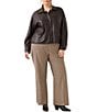 Karen Kane Plus Size Emily Check Stretch Woven Straight Leg Pants - Image 4