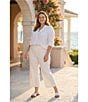 Karen Kane Plus Size Lauren Patch Pocket Wide-Leg Cropped Pants - Image 4