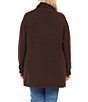 Color:Espresso - Image 2 - Plus Size Long Sleeve Open Front Soft Sweater Cardigan