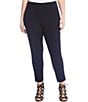 Color:Navy - Image 1 - Plus Size Piper Mid Rise Skinny Pants