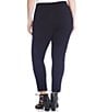 Color:Navy - Image 2 - Plus Size Piper Mid Rise Skinny Pants