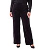 Karen Kane Plus Size Velvet Ribbed High Rise Wide Leg Pull-On Pants - Image 1