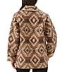 Karen Kane Ranch Jacket Blanket Geometric Print Band Collar Long Sleeve Open Front Ranch Jacket - Image 2