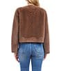 Karen Kane Reversible Faux Fur Open Front Jacket, Color:Brown - Image 2
