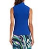 Karen Kane Ribbed Knit Turtleneck Tank, Color:Sapphire Blue - Image 2