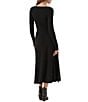 Karen Kane Seamless Knit Crew Neck Long Sleeve Midi Sweater A-Line Dress - Image 2