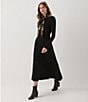 Karen Kane Seamless Knit Crew Neck Long Sleeve Midi Sweater A-Line Dress - Image 4