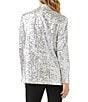 Karen Kane Sequin Notch Lapel Long Sleeve Single Button Blazer - Image 2