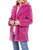Karen Kane Sherpa Notch Lapel Coat, Color:Orchid - Image 3