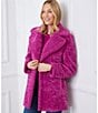 Karen Kane Sherpa Notch Lapel Coat, Color:Orchid - Image 4