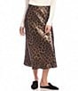 Karen Kane Shimmer Leopard Print Bias Cut Midi Skirt, Color:Leopard - Image 1
