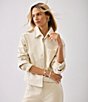 Karen Kane Soft Corduroy Peal Embellish Point Collar Long Sleeves Button Front Coordinating Top - Image 4