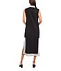 Karen Kane St. Tropez Sleeveless Contrast Trim Midi Dress, Color:Black - Image 2
