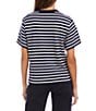 Karen Kane Stripe Crew Neck Short Sleeve Tee - Image 2