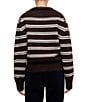 Karen Kane Stripe Half Zip Long Sleeve Sweater - Image 2