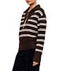 Karen Kane Stripe Half Zip Long Sleeve Sweater - Image 3