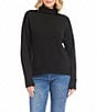Karen Kane Texture Knit Mock Neck Long Sleeve Sweater Top - Image 1