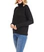 Karen Kane Texture Knit Mock Neck Long Sleeve Sweater Top - Image 3