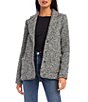 Karen Kane Texture Tweed Notch Lapel Long Sleeve Patch Pocket Button-Front Blazer,New Products : American Fashion Style Bags On Sale